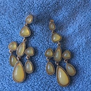 Chandelier pierced earrings.